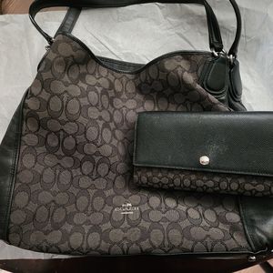 Coach shoulder bag and wallet